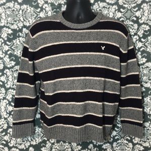 American Eagle Cotton/Wool Blend Striped Sweater